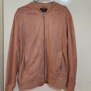 NWT ZARA MAN FAUX SUEDE ZIP UP BOMBER